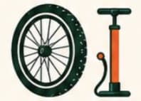 Tire and air pump illustration